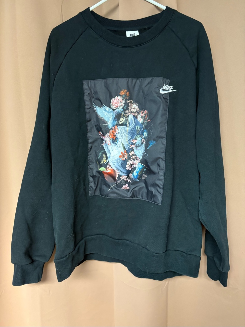 Nike NSW Fleece AF-1 Masterpiece Crew Pullover Men's XXL Black DD6515-010